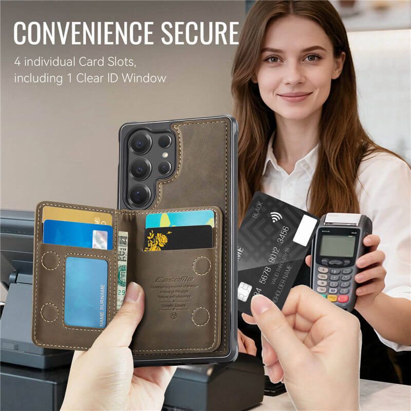 CaseMe Samsung Galaxy S25 Ultra 2-in-1 Detachable Magnetic Wallet Case