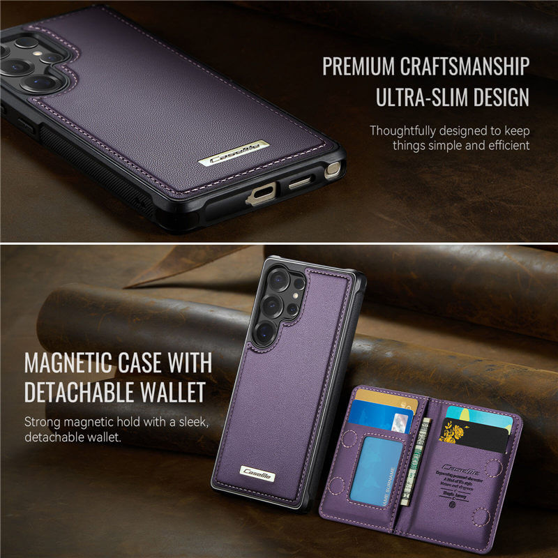 CaseMe Samsung Galaxy S25 Ultra 2-in-1 Detachable Magnetic Wallet Case