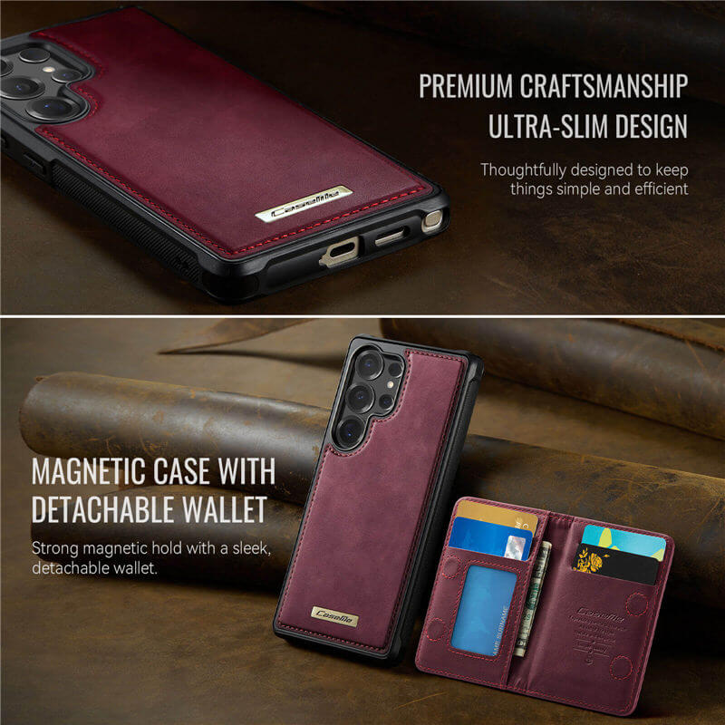 CaseMe Samsung Galaxy S25 Ultra 2-in-1 Detachable Magnetic Wallet Case