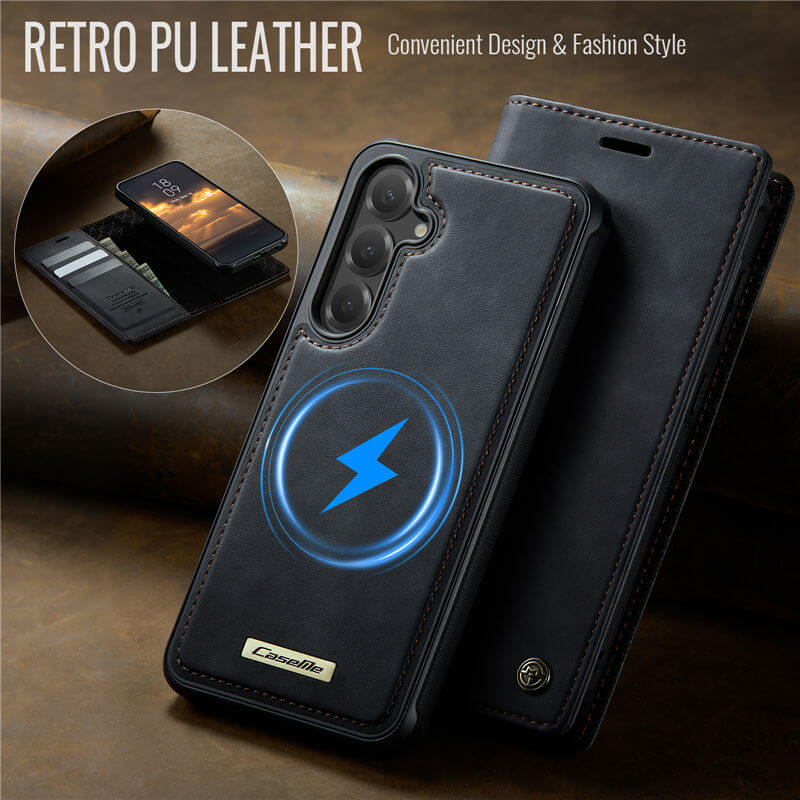 CaseMe Samsung Galaxy S24 2-in-1 Magnetic Wallet Case