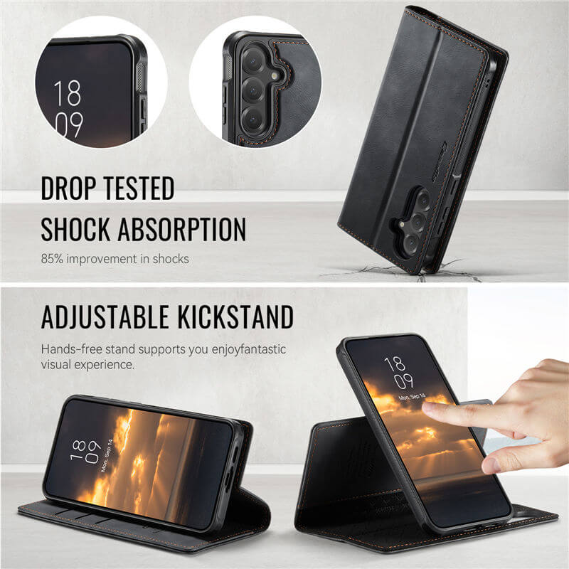 CaseMe Samsung Galaxy S24 2-in-1 Magnetic Wallet Case