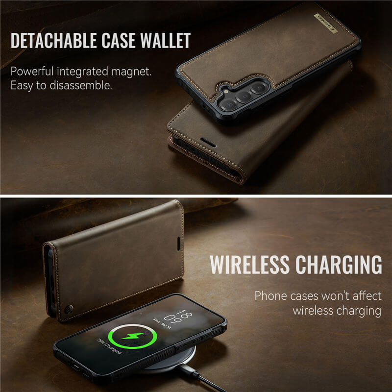 CaseMe Samsung Galaxy S25 2-in-1 Magnetic Wallet Case
