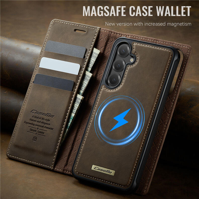 CaseMe Samsung Galaxy S25 2-in-1 Magnetic Wallet Case
