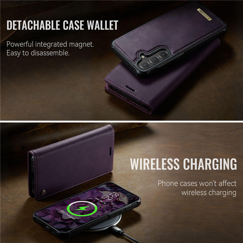 CaseMe Samsung Galaxy S24 FE 2-in-1 Magnetic Wallet Case