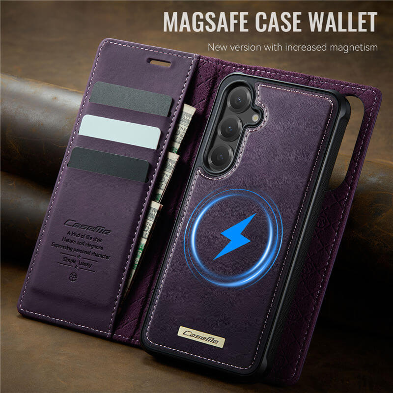 CaseMe Samsung Galaxy S24 FE 2-in-1 Magnetic Wallet Case