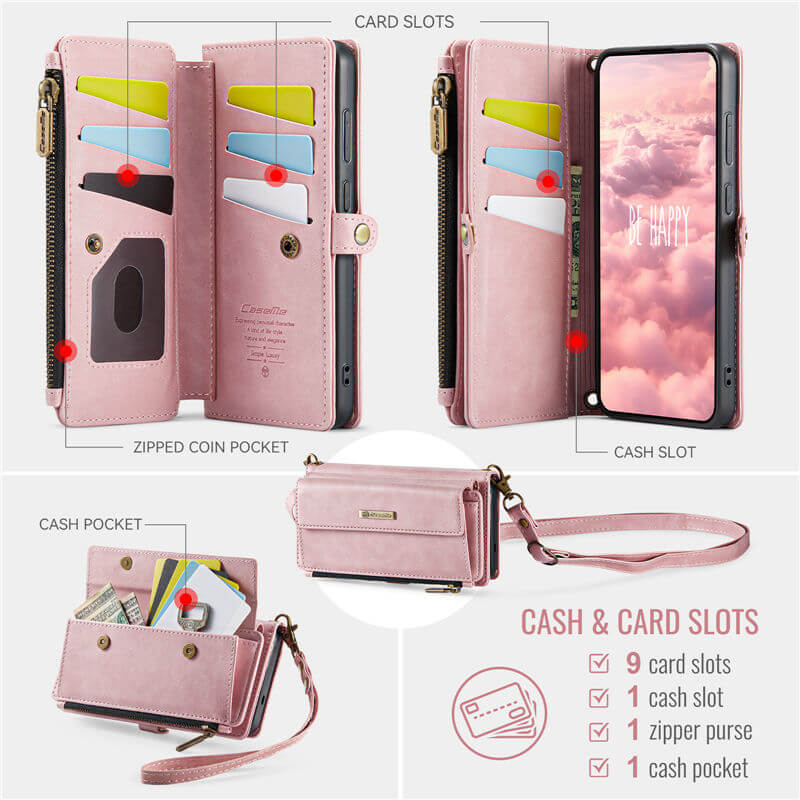 CaseMe Samsung Galaxy S26 Crossbody Wallet Case