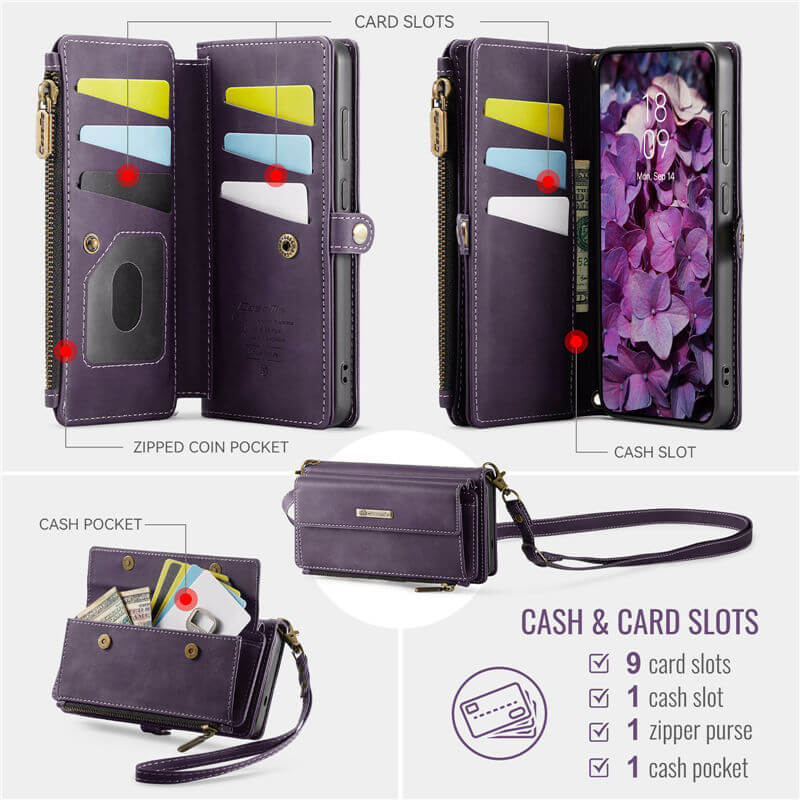 CaseMe Samsung Galaxy S26 Crossbody Wallet Case