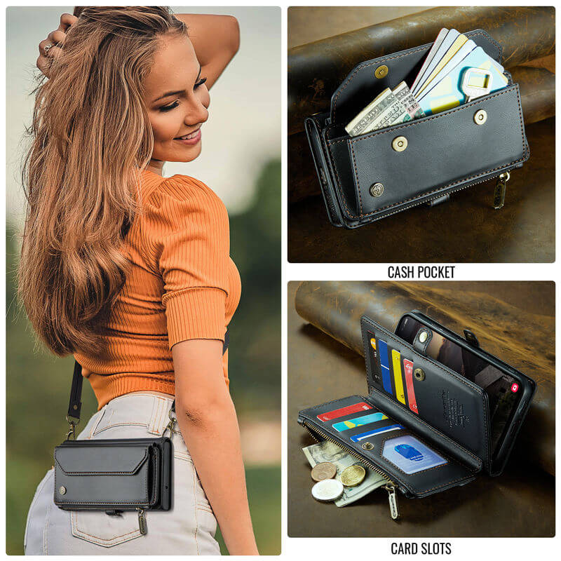 CaseMe Samsung Galaxy S26 Plus Wallet RFID Blocking Crossbody Phone Case