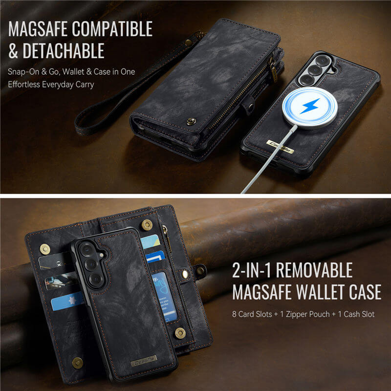 CaseMe Samsung Galaxy S26 2-in-1 Magnetic RFID Wallet Case