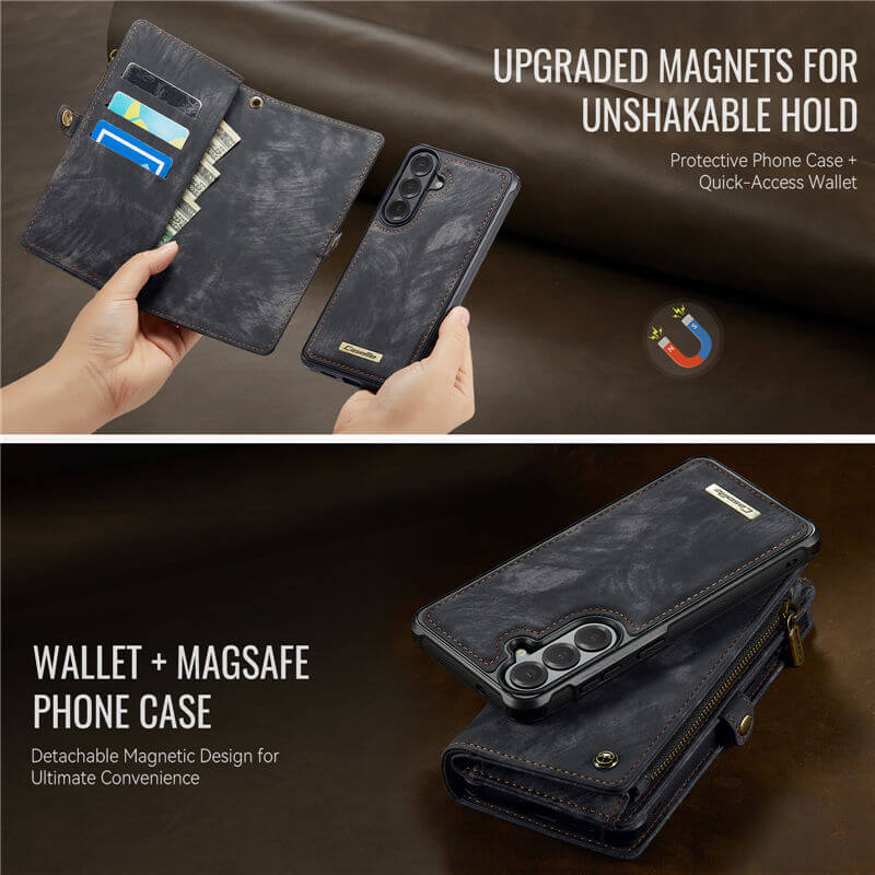 CaseMe Samsung Galaxy S26 2-in-1 Magnetic RFID Wallet Case