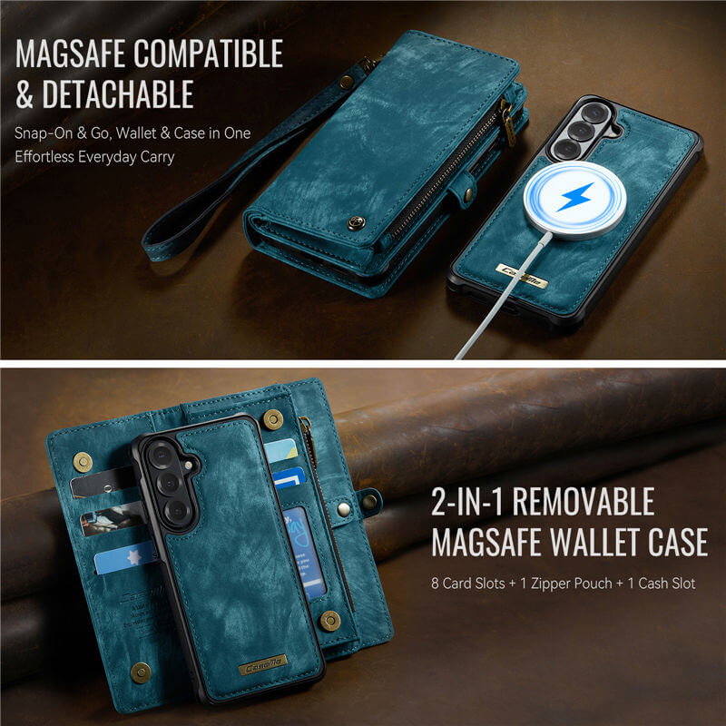 CaseMe Samsung Galaxy S26 2-in-1 Magnetic RFID Wallet Case