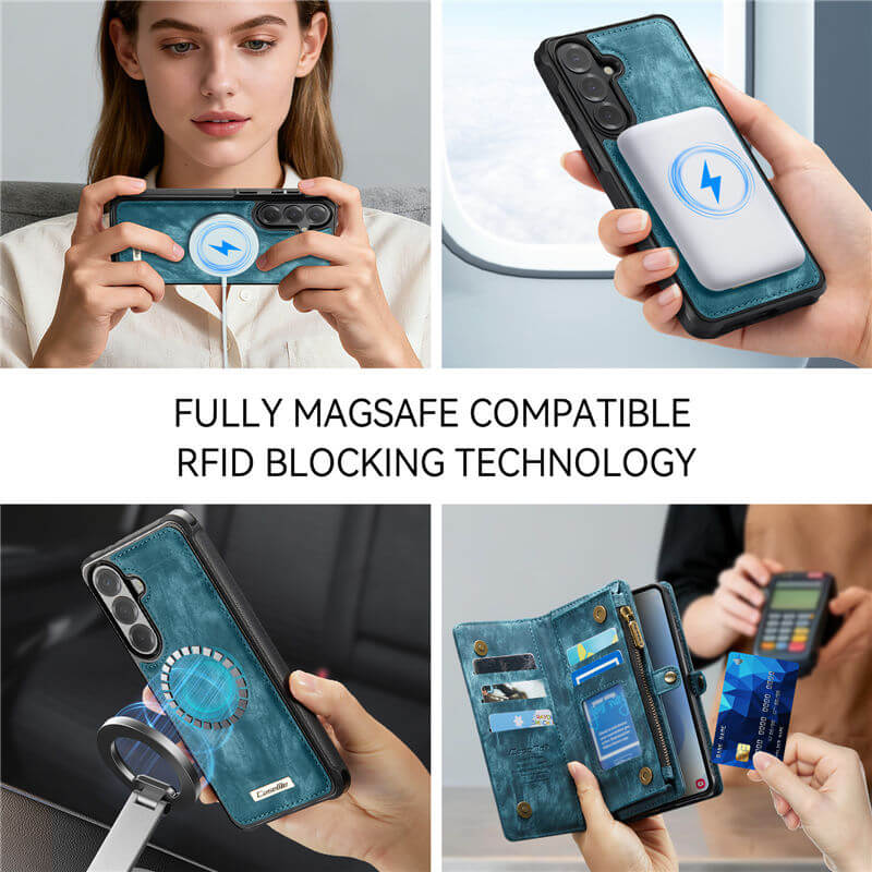 CaseMe Samsung Galaxy S26 2-in-1 Magnetic RFID Wallet Case
