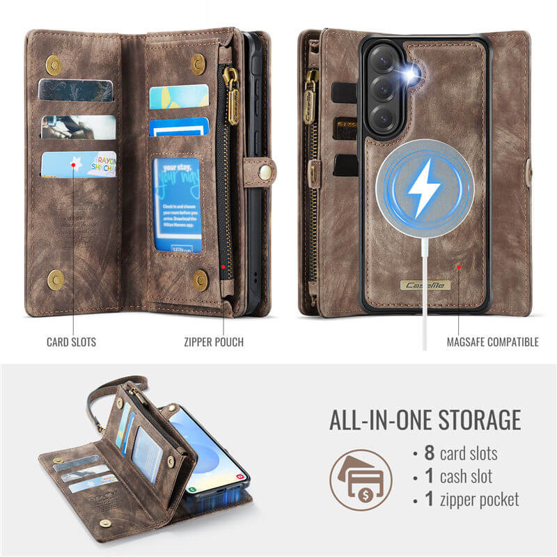 CaseMe Samsung Galaxy S26 2-in-1 Magnetic RFID Wallet Case