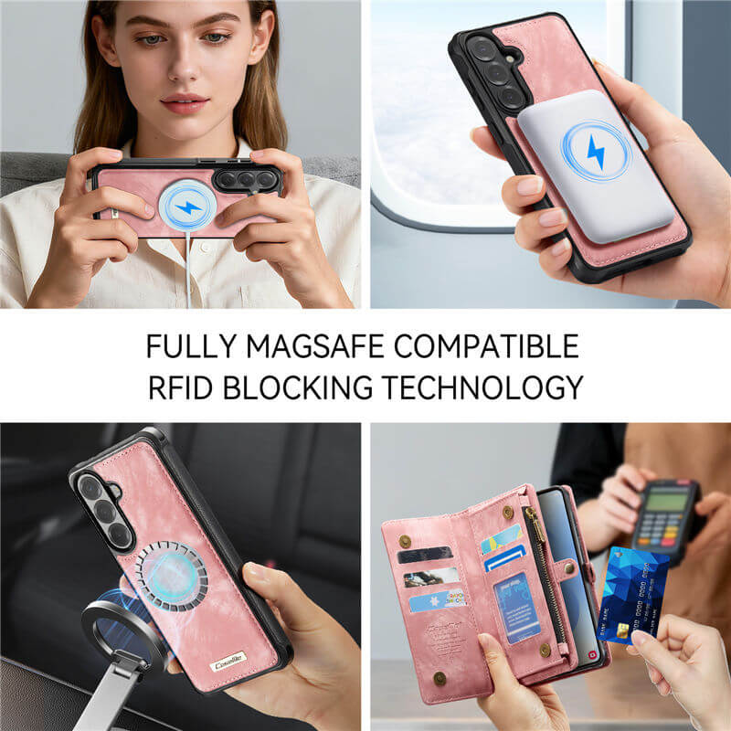 CaseMe Samsung Galaxy S26 2-in-1 Magnetic RFID Wallet Case