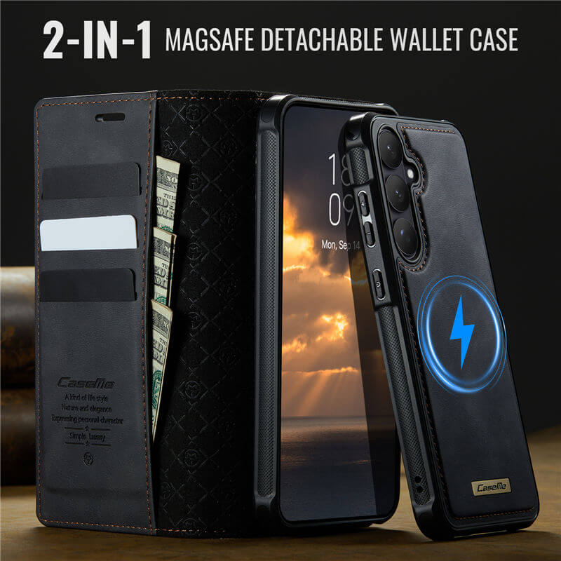 CaseMe Samsung Galaxy S26 Plus 2-in-1 Magnetic Wallet Case