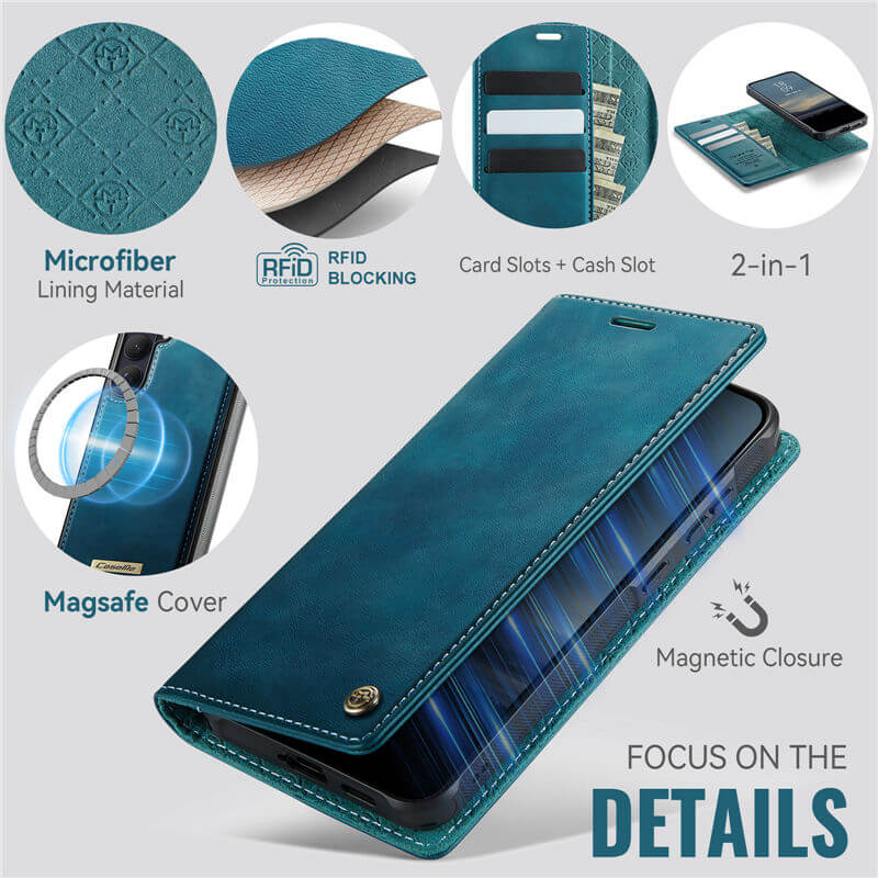 CaseMe Samsung Galaxy S26 Plus 2-in-1 Magnetic Wallet Case