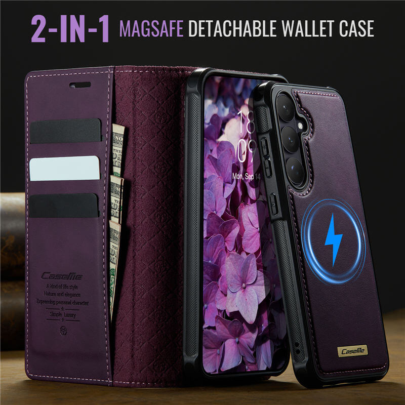 CaseMe Samsung Galaxy S26 2-in-1 Magnetic Wallet Case