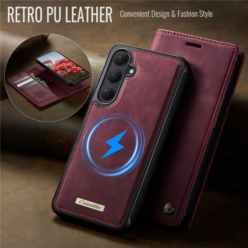 CaseMe Samsung Galaxy S26 2-in-1 Magnetic Wallet Case