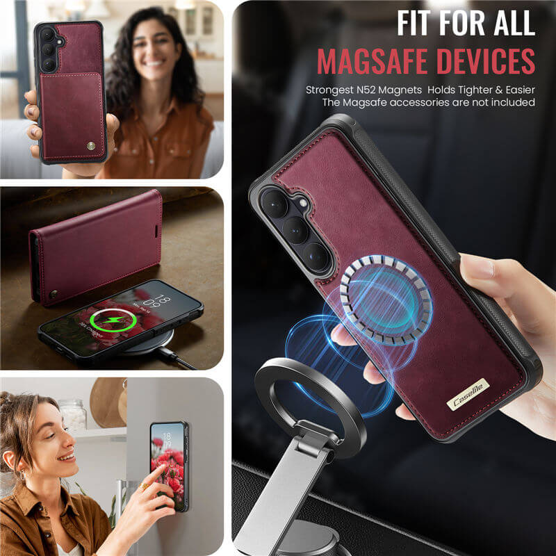 CaseMe Samsung Galaxy S26 2-in-1 Magnetic Wallet Case