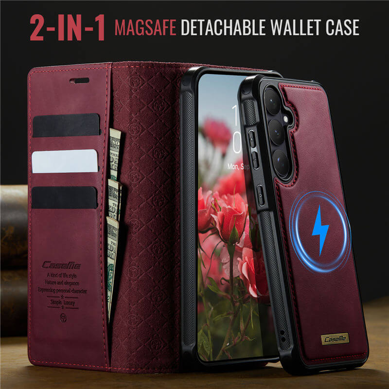 CaseMe Samsung Galaxy S26 2-in-1 Magnetic Wallet Case