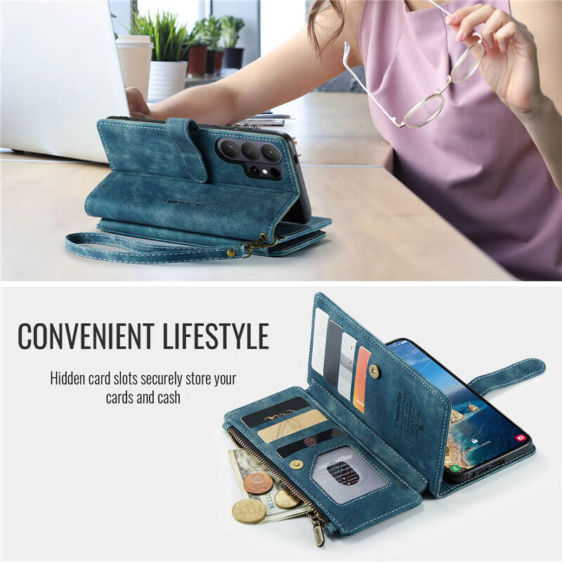 CaseMe Samsung Galaxy S26 Ultra Wallet Case with Wrist Strap