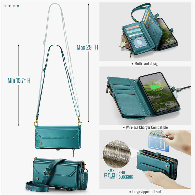 CaseMe Samsung Galaxy S26 Ultra Wallet RFID Blocking Crossbody Phone Case
