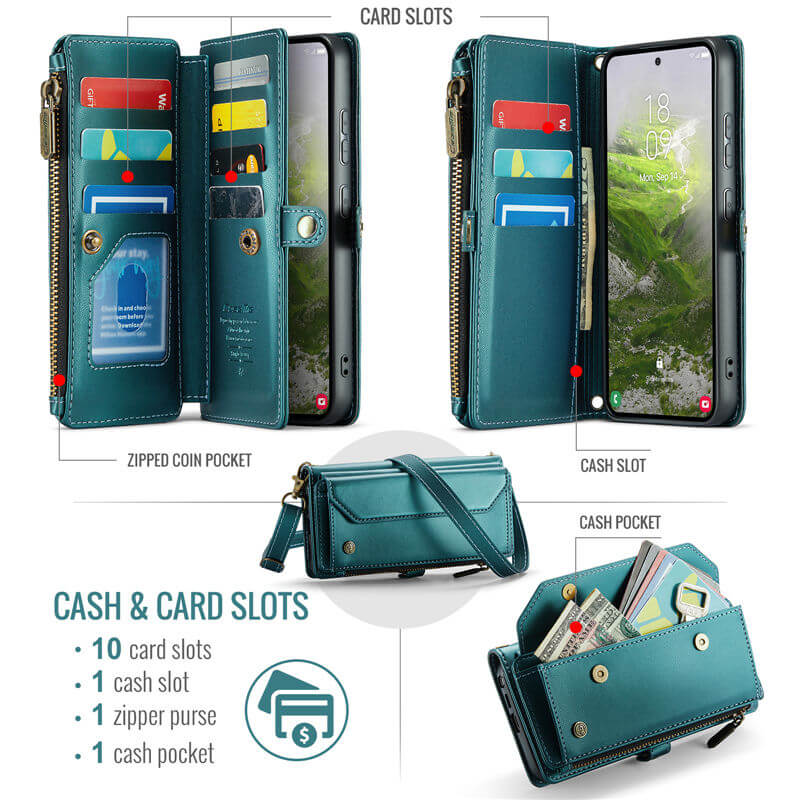 CaseMe Samsung Galaxy S26 Ultra Wallet RFID Blocking Crossbody Phone Case