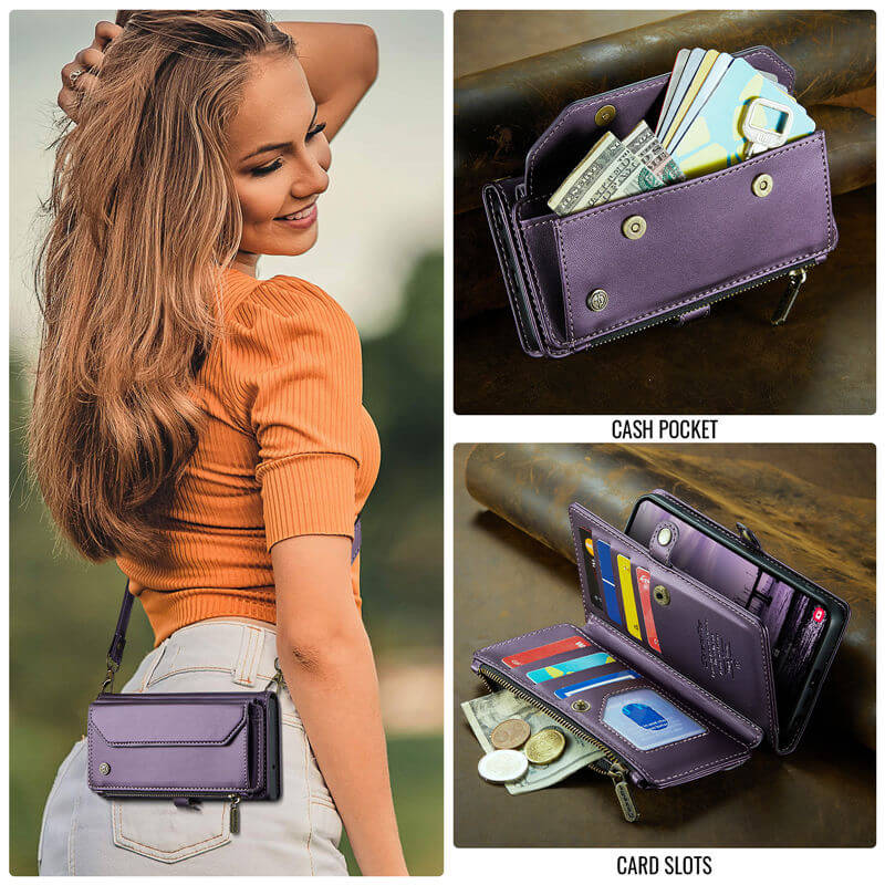 CaseMe Samsung Galaxy S26 Ultra Wallet RFID Blocking Crossbody Phone Case