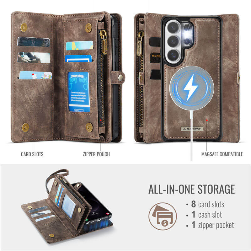CaseMe Samsung Galaxy S26 Ultra 2-in-1 Magnetic RFID Wallet Case