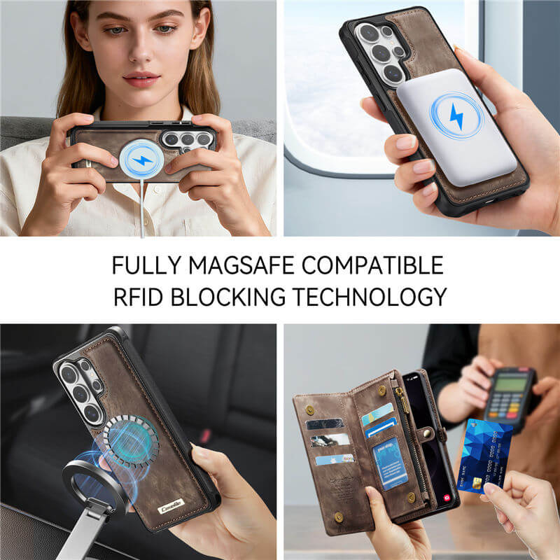 CaseMe Samsung Galaxy S26 Ultra 2-in-1 Magnetic RFID Wallet Case