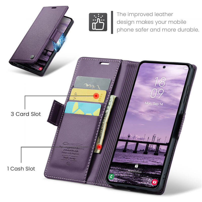 CaseMe Samsung Galaxy S26 Ultra Wallet RFID Blocking Case