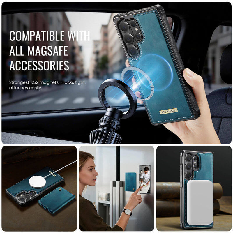 CaseMe Samsung Galaxy S26 Ultra 2-in-1 Detachable Magnetic Wallet Case