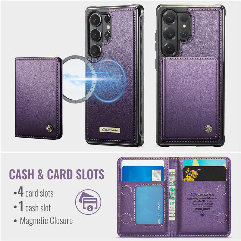 CaseMe Samsung Galaxy S26 Ultra 2-in-1 Detachable Magnetic Wallet Case