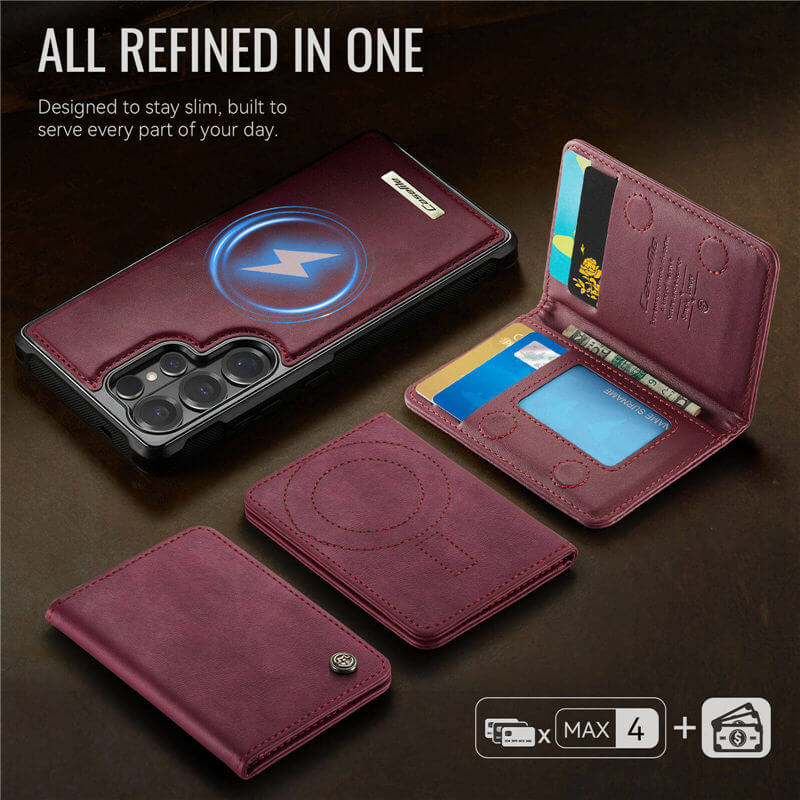 CaseMe Samsung Galaxy S26 Ultra 2-in-1 Detachable Magnetic Wallet Case