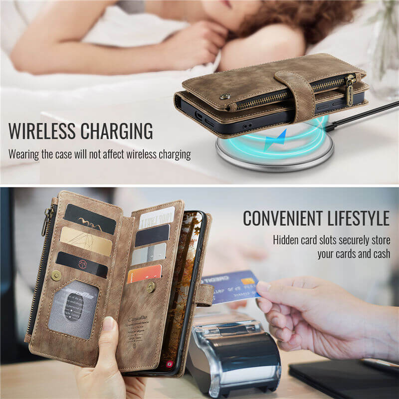 CaseMe Samsung Galaxy S26 Plus Wallet Case with Wrist Strap