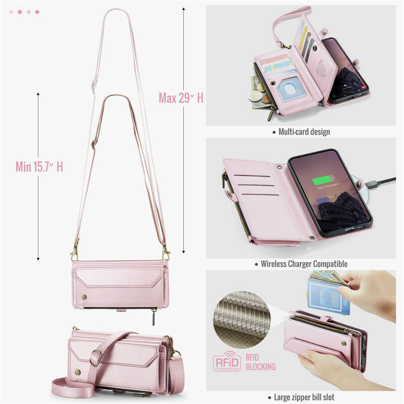 CaseMe Samsung Galaxy S26 Wallet RFID Blocking Crossbody Phone Case