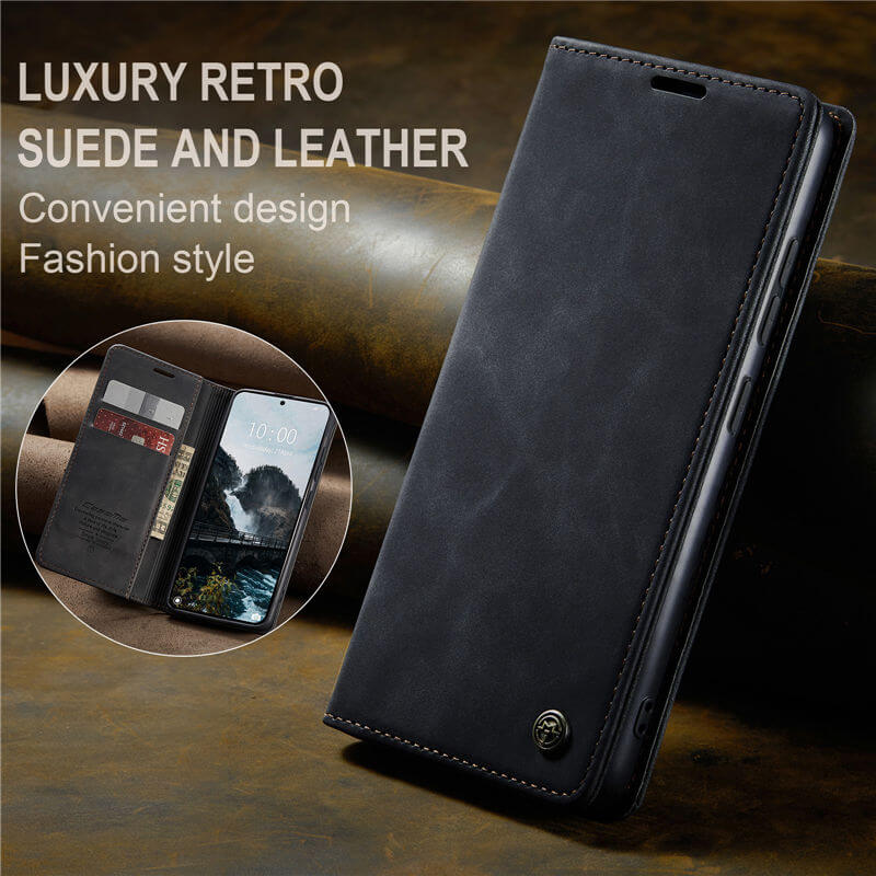 CaseMe Samsung Galaxy S25 Wallet Suede Leather Case