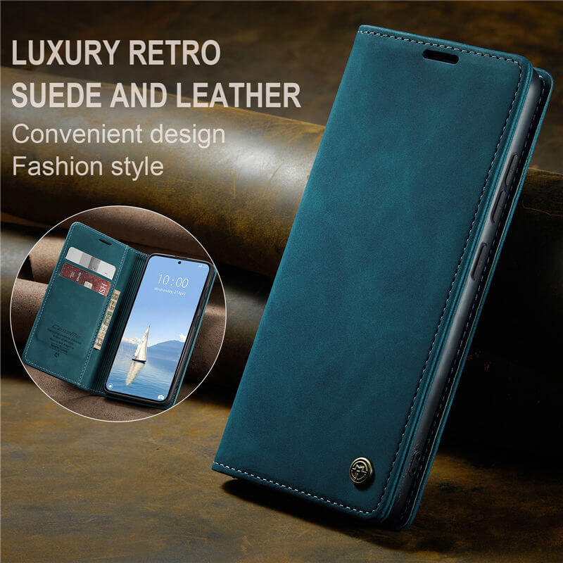 CaseMe Samsung Galaxy S25 Wallet Suede Leather Case