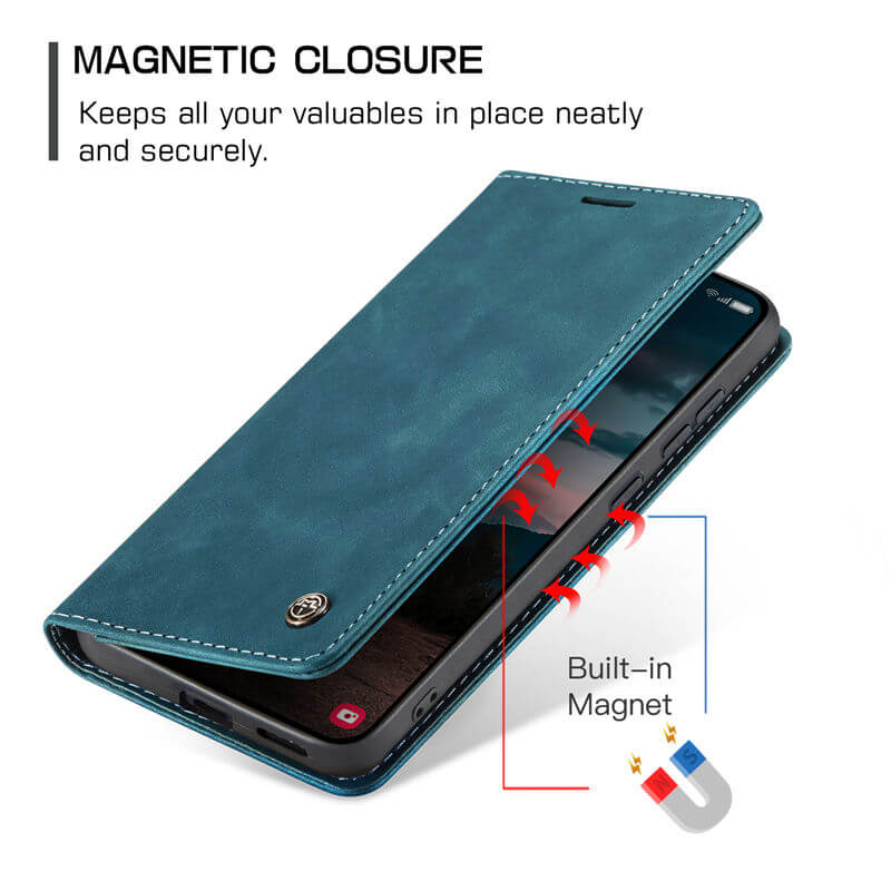 CaseMe Samsung Galaxy S25 Wallet Suede Leather Case