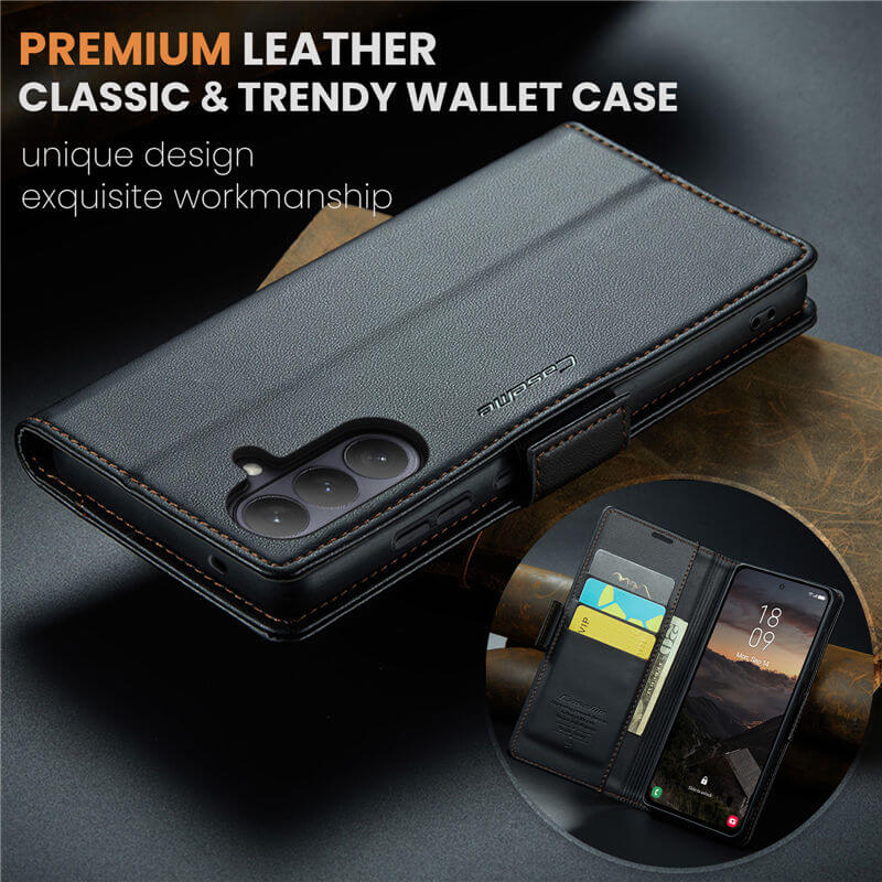 CaseMe Samsung Galaxy S26 Wallet RFID Blocking Case