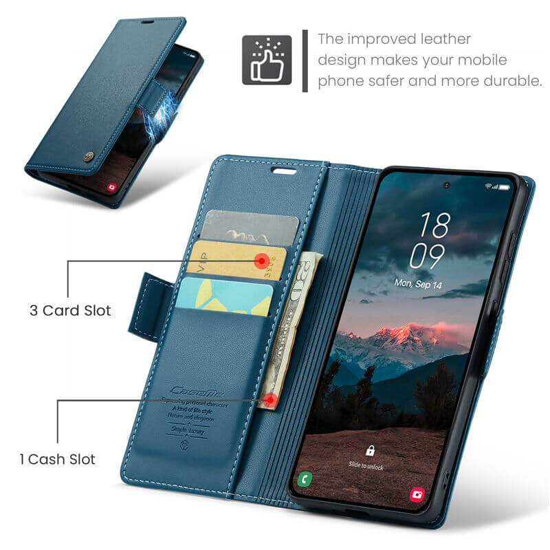 CaseMe Samsung Galaxy S26 Plus Wallet RFID Blocking Case