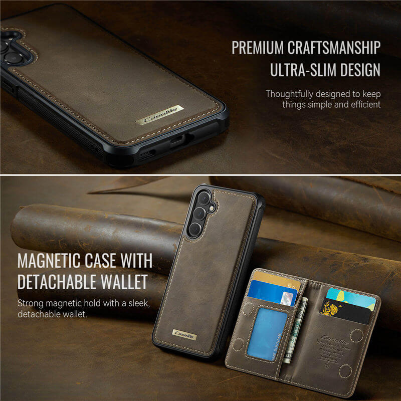 CaseMe Samsung Galaxy S26 2-in-1 Detachable Magnetic Wallet Case