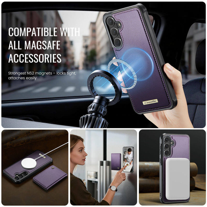 CaseMe Samsung Galaxy S26 2-in-1 Detachable Magnetic Wallet Case