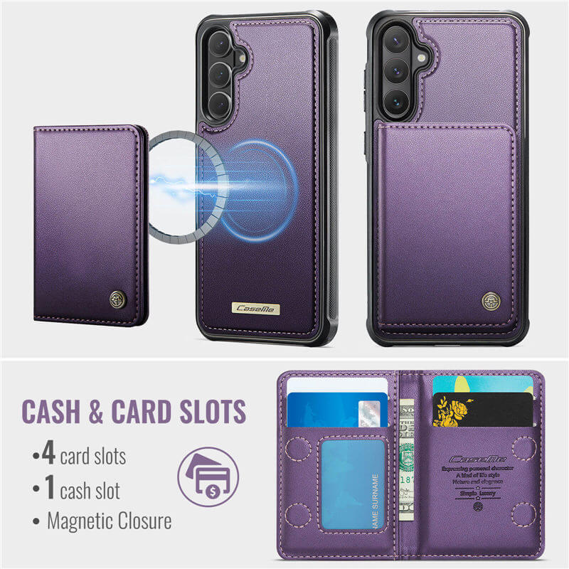 CaseMe Samsung Galaxy S26 2-in-1 Detachable Magnetic Wallet Case