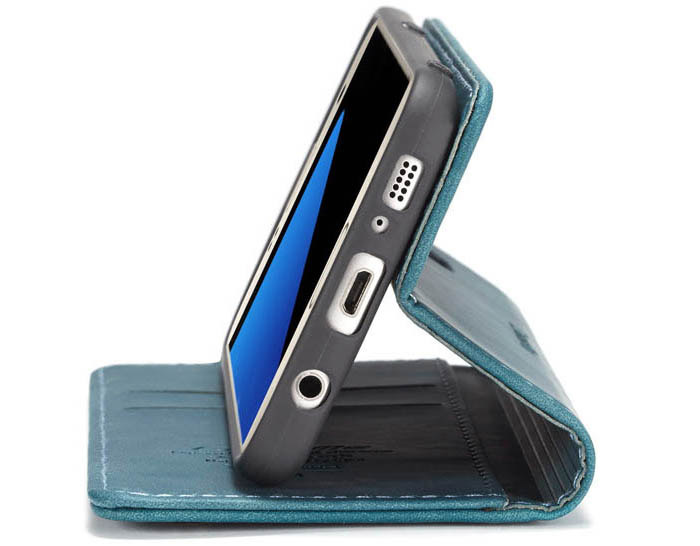 CaseMe Samsung Galaxy S7 Wallet Kickstand Magnetic Flip Leather Case