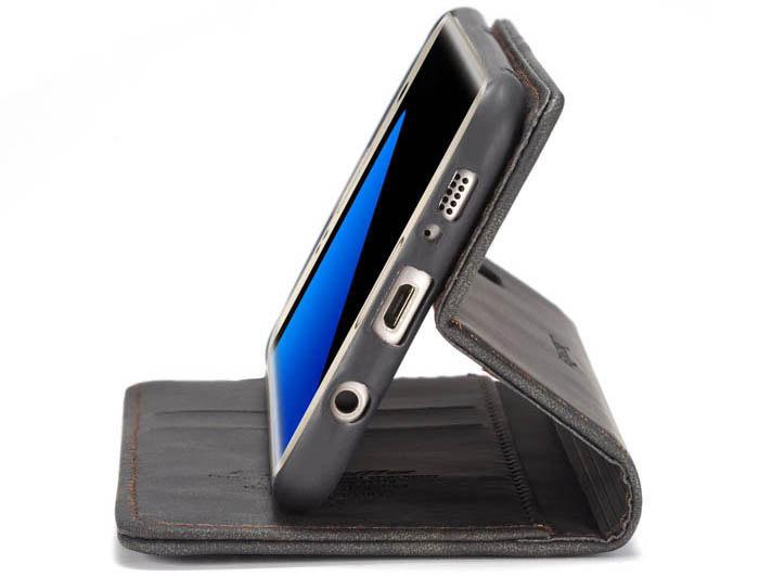 CaseMe Samsung Galaxy S7 Edge Wallet Kickstand Magnetic Flip Leather Case