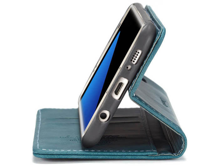 CaseMe Samsung Galaxy S7 Edge Wallet Kickstand Magnetic Flip Leather Case