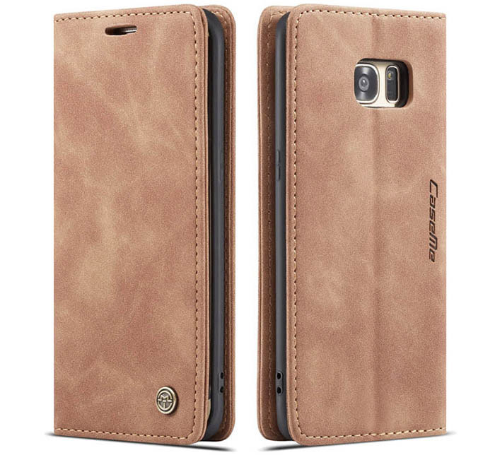 CaseMe Samsung Galaxy S7 Edge Wallet Kickstand Magnetic Flip Leather Case