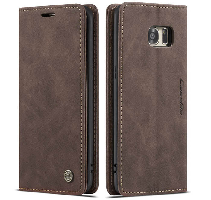 CaseMe Samsung Galaxy S7 Edge Wallet Kickstand Magnetic Flip Leather Case