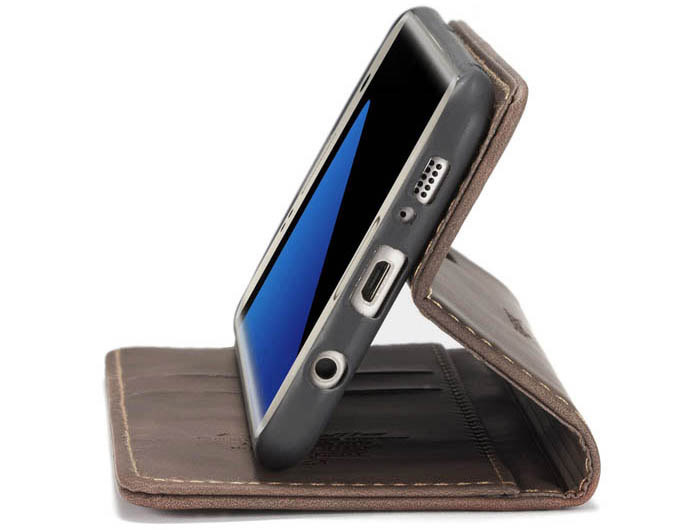 CaseMe Samsung Galaxy S7 Edge Wallet Kickstand Magnetic Flip Leather Case